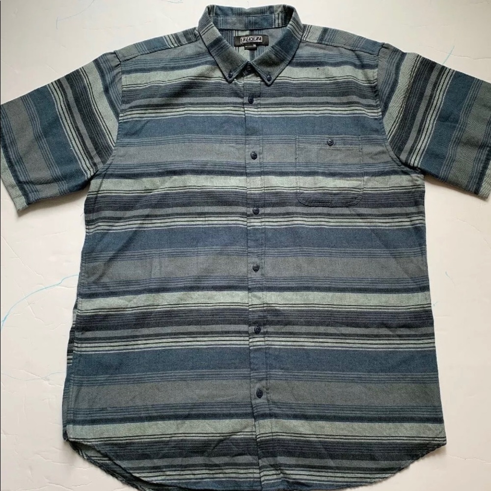 EZEKIEL Men's Button Shirt  Short Sleeve Gray